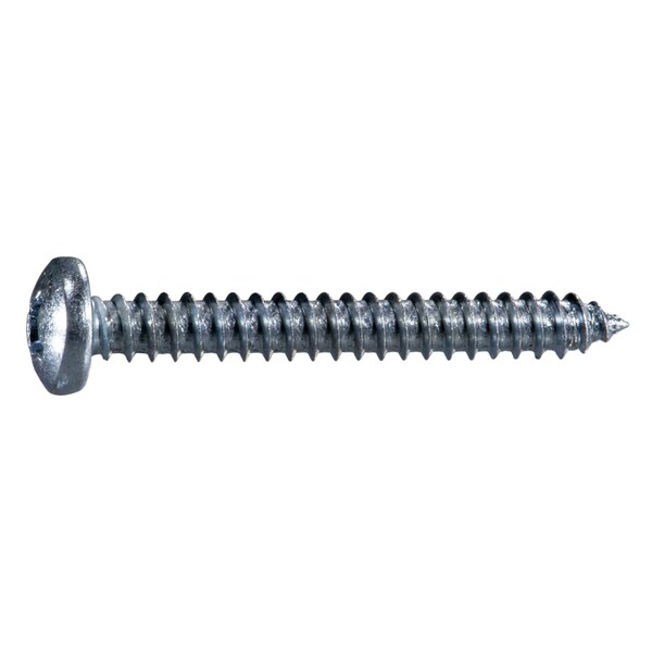 Midwest Fastener Sheet Metal Screw, #12 x 1-3/4 in, Zinc Plated Steel Pan Head Phillips Drive, 100 PK 54859 - main